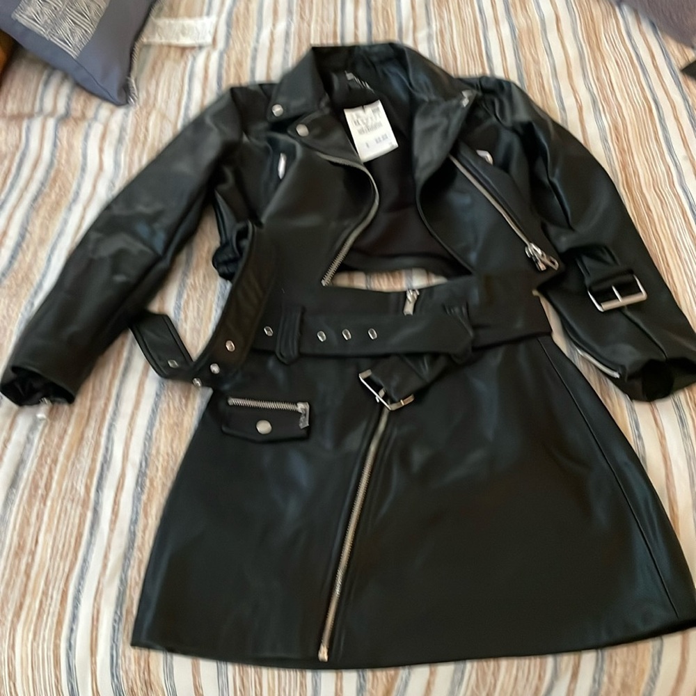 Adorable Zara "leather" set